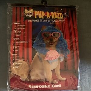 Pup-A-Razzi Cupcake Girl Dog Costume - Blue and Pink